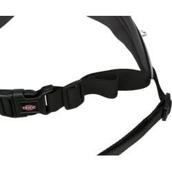 Ceinture ventrale avec laisse, large, néoprène, sang.: 70–120 cm/12 cm, laisse :