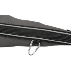 Ceinture ventrale avec laisse, large, néoprène, sang.: 70–120 cm/12 cm, laisse :