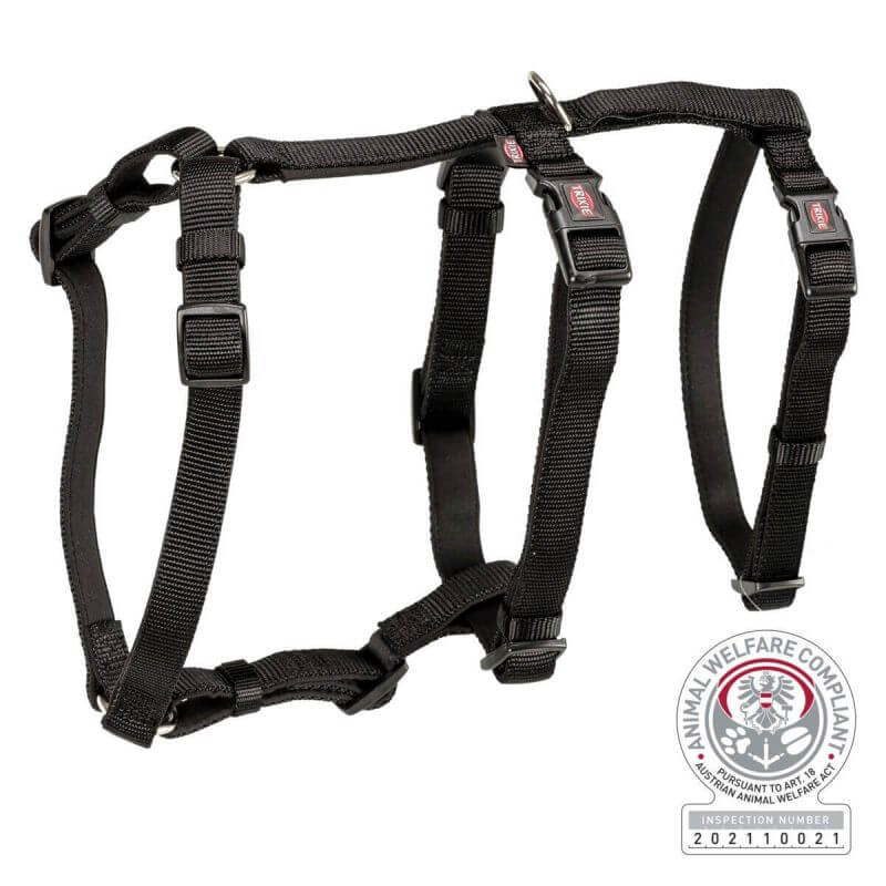 Harnais anti-fugue Stay, M–L: 50–75 cm/20 mm, noir