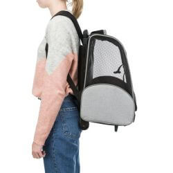 Sac à roulettes, 32 × 45 × 25 cm, noir/gris