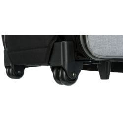 Sac à roulettes, 32 × 45 × 25 cm, noir/gris