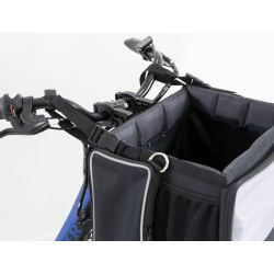 Box avant pour vélo, 41 × 26 × 26 cm, noir/gris