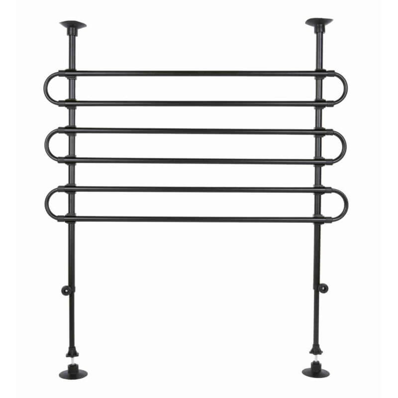 Grille de séparation voiture, largeur: 85–140 cm hauteur: 75–110 cm, noir