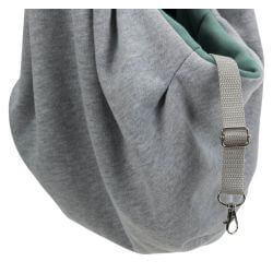 Junior sac ventral, 22 × 20 × 60 cm, gris clair/menthe