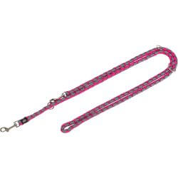 Cavo laisse réglable, S–M: 2,00 m/ø 12 mm, fushia/gris graphite