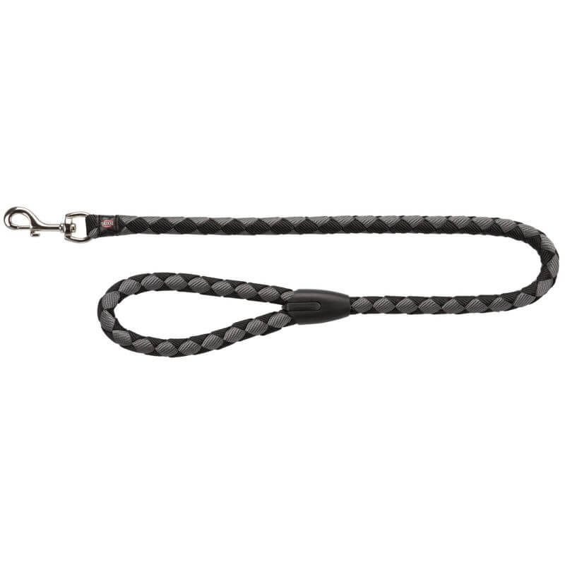 Cavo laisse, L–XL: 1,00 m/ø 18 mm, noir/gris graphite