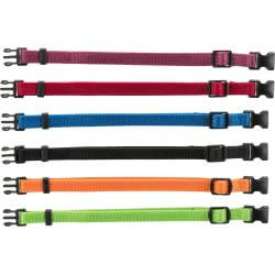 Junior Colliers chiot, S–M: 17–25 cm/10 mm, 6 Pcs, noir, rouge, bleu royal, pomm