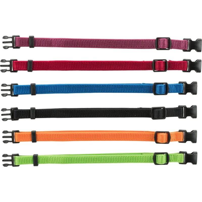 Junior Colliers chiot, S–M: 17–25 cm/10 mm, 6 Pcs, noir, rouge, bleu royal, pomm Junior Colliers chiot, S–M: 17–25 cm/10 mm, 6 Pcs, noir, rouge, bleu royal, pomm