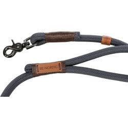 BE NORDIC laisse, S–M: 1,00 m/ø 8 mm, gris foncé/brun