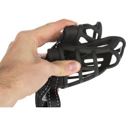 Muselière Muzzle Flex, en caoutchouc, M, noir