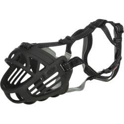 Muselière Muzzle Flex, en caoutchouc, M–L, noir