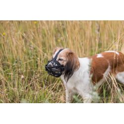 Muselière Muzzle Flex, en caoutchouc, M–L, noir