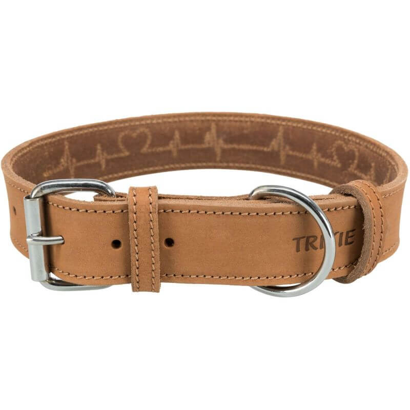 Rustic collier en cuir ciré et vieilli Heartbeat, L: 47–55 cm/40 mm, brun Rustic collier en cuir ciré et vieilli Heartbeat, L: 47–55 cm/40 mm, brun