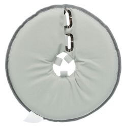 Collerette, en polyester/mousse, L: 46–49 cm/24 cm, gris