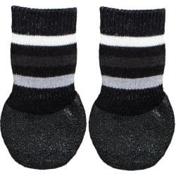 Chaussettes pour chiens, anti-dérapantes, XS–S, 2 Pcs, noir