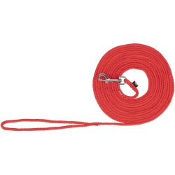 Laisse à pister, ronde, S–M: 5 m/ø 5 mm, rouge