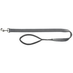 Premium laisse, L–XL: 1,00 m/25 mm, gris graphite