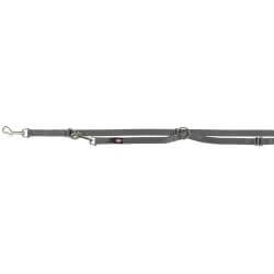 Premium laisse réglable, XS–S: 2,00 m/15 mm, gris graphite
