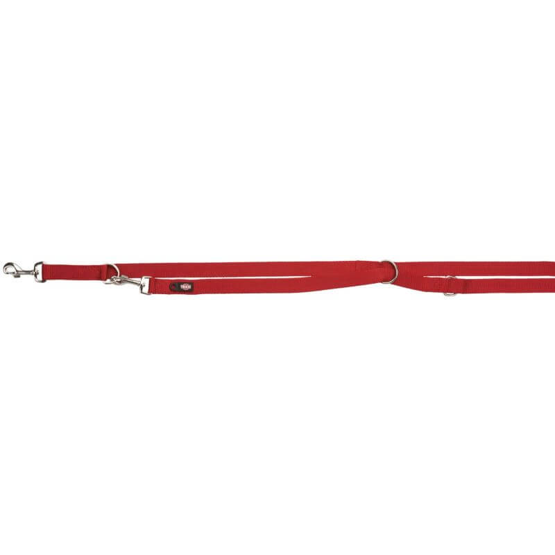 Premium laisse réglable, L–XL: 2,00 m/25 mm, rouge