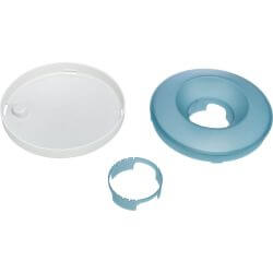 Slow Feeding gamelle Rocking, en plastique/TPR, 0,5 l/ø 23 cm, gris/bleu