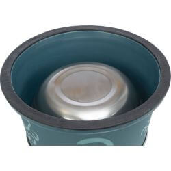 Gamelle oreilles longues, en acier inox/plastique, 0,9 l/ø 19 cm