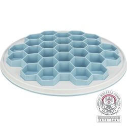 Slow Feeding plateau hive, en plastique/TPR/TPE, ø 30 cm, gris/bleu