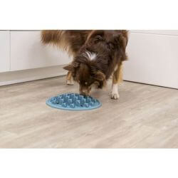 Slow Feeding set de table Pillars, en TPE, ø 35 cm, bleu