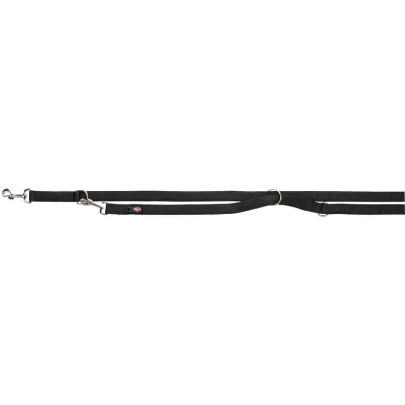 Premium laisse réglable double, XS: 2,00 m/10 mm, noir