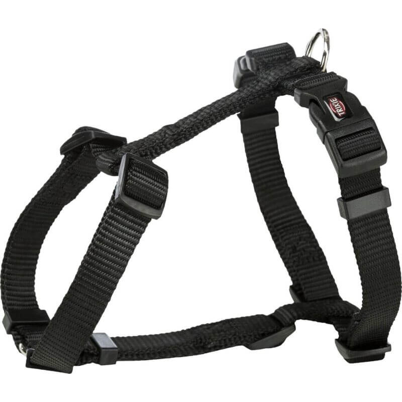Premium harnais H, L–XL: 75–120 cm/25 mm, noir