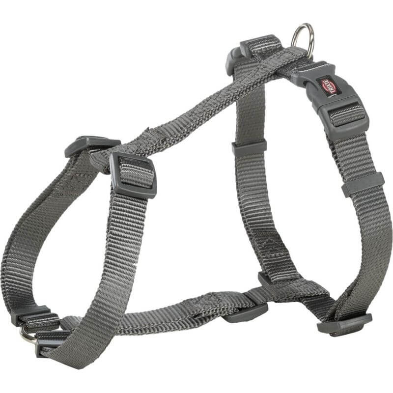 Premium harnais H, L–XL: 75–120 cm/25 mm, gris graphite