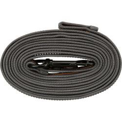 Fusion laisse à pister, caoutchoutée, M–XL: 15 m/17 mm, gris graphite/papaye