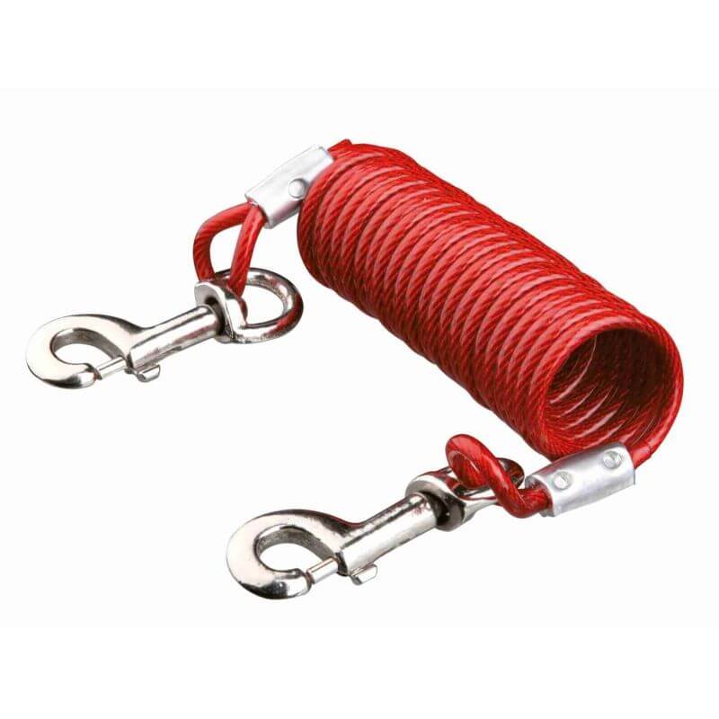Câble d’attache spirale, 5 m, rouge