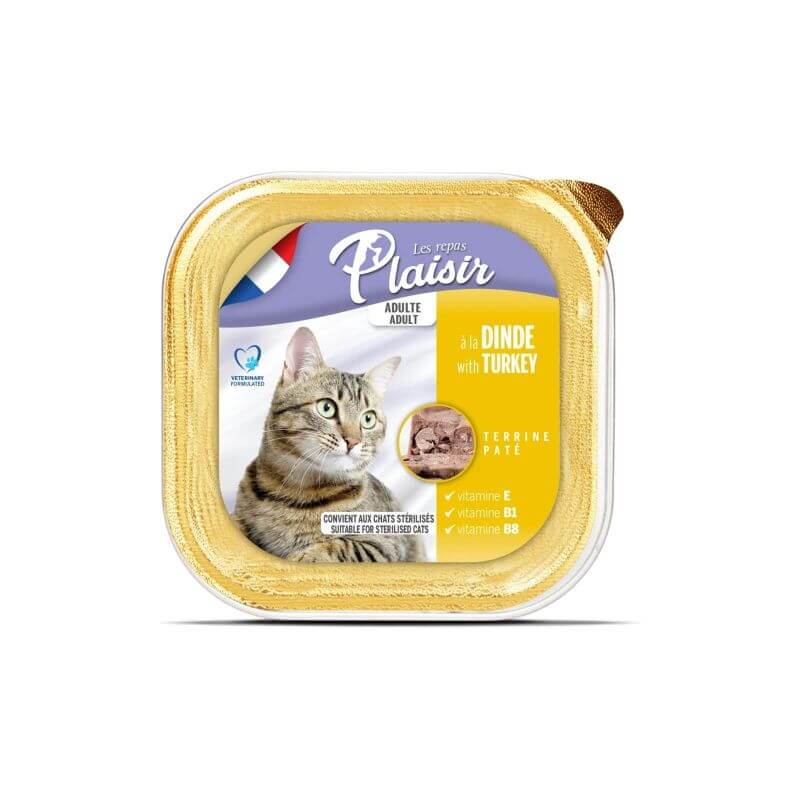 PLAISIR CHAT DINDE BARQUETTE 100GR PLAISIR CHAT DINDE BARQUETTE 100GR