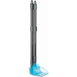 Pelle à poussière avec râteau, 57–102 cm, gris/bleu