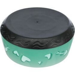 Gamelle, motif poisson-cœur, plast./caout., 0,3 l/ø 12 cm