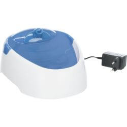 Fontaine à boire Duo Stream, en plastique, 1 l/20 × 12 × 23 cm, blanc/bleu