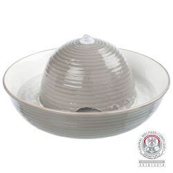 Fontaine à boire Vital Flow, en céramique, 1,5 l/ø 28 × 12 cm, gris/blanc