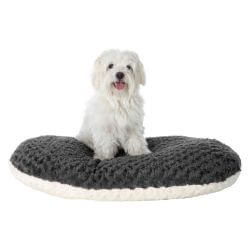 Coussin Kaline, ovale, 98 × 62 cm, gris/crème