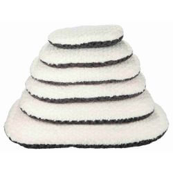 Coussin Kaline, ovale, 98 × 62 cm, gris/crème