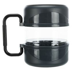Set de voyage, en plastique, 2 l/2 × 0,75 l, gris foncé