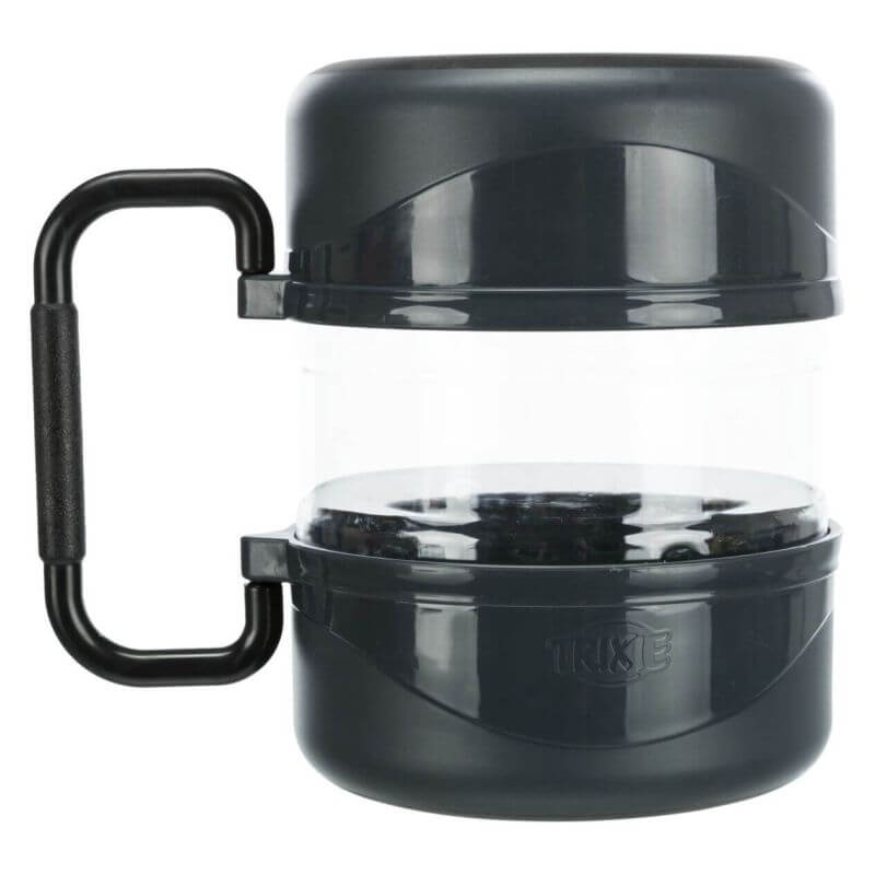 Set de voyage, en plastique, 2 l/2 × 0,75 l, gris foncé
