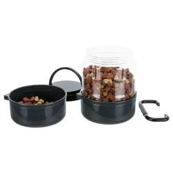 Set de voyage, en plastique, 2 l/2 × 0,75 l, gris foncé