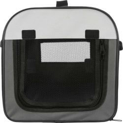 Soft Kennel Basic, M: 55 × 65 × 80 cm, gris foncé/gris clair