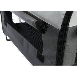 Soft Kennel Basic, M: 55 × 65 × 80 cm, gris foncé/gris clair