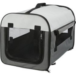 Soft Kennel Basic, M–L: 70 × 75 × 95 cm, gris foncé/gris clair