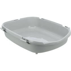 Bac à litière Primo XXL Top avec couvercle, 56 × 47 × 71 cm, gris/blanc