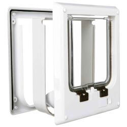 Chatière, 4 positions, électromagnétique, 21,1 × 24,4 cm, blanc