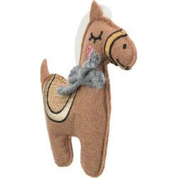 Cheval, en tissu, catnip, 10 cm