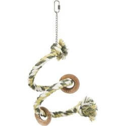 Perchoir spiral en corde, flexi., fixation par vis, 50 cm/ø 21 mm