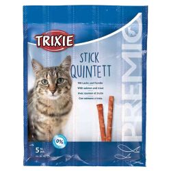 PREMIO Stick Quintett, au saumon/à la truite, 5 × 5 g